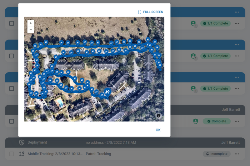 K9 supervisor views live K9 deployment tracking map